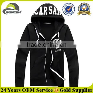 Sport Cotton Zipper up Black Man Custom Color Hoodies thumbnail-1