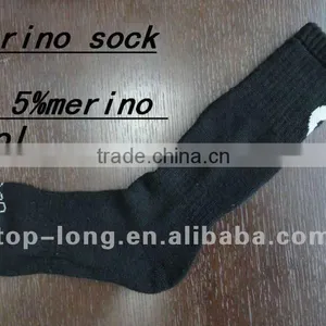 Black Merino Long Sports Sock Men thumbnail-1