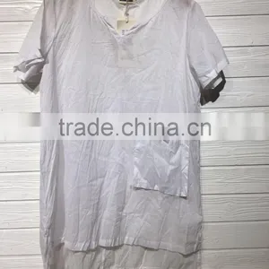 GZY Stock Short Sleeve Goog Quality Cotton Blouse Neck Design thumbnail-2