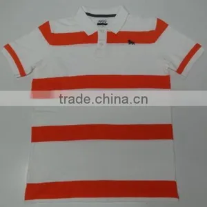 Boys Smart Collar Tees in Interesting Stripes thumbnail-1