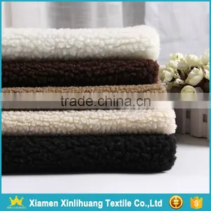 High Quality Super Soft Weft Knitted 100% Polyester Sherpa Fleece Fabric thumbnail-2