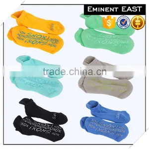 Personal Custom Colorful Semi-terry Anti-slip Trampoline Jump Women Cotton Ankel Socks thumbnail-3
