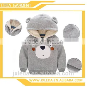 Fashion Unisex Sports Hoodies Children Hooded Sweater With Fur Hood thumbnail-1