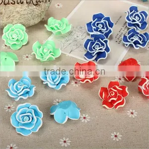 Unique Design Porcelain Flower Beads for Mobile Shell Decorations Handmade Polymer Clay Beads for Earrings Accessories thumbnail-4