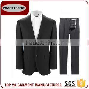 2017 Wholesale Custom Classic Style Regular Fit 2 Button Black Mens Suit thumbnail-1