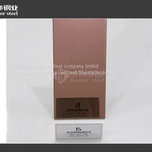 Supply 304 Coffee Red Mirror Decorative Stainless Steel Sheet thumbnail-4