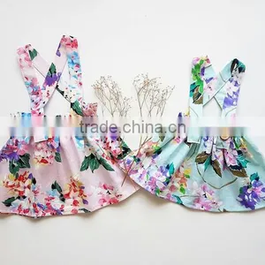 New Design Baby Girl Dress Flower Printed Kids Summer Wholesale Children's Clothing thumbnail-2