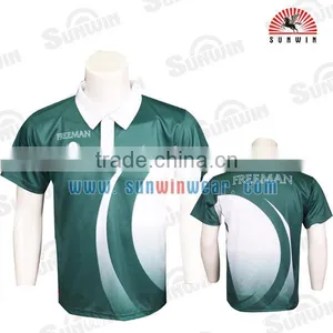 Hot Sell Custom Sublimation Printing Polo Shirt Cricket Jersey thumbnail-2