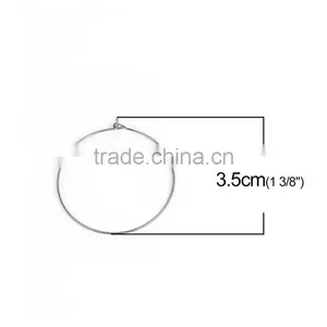 Stainless Steel Wine Glass Charms Round Silver Tone Custom Wine Glass Charms thumbnail-2