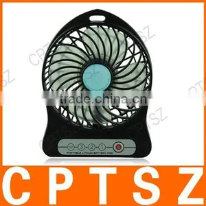 Fashion Summer Cool Super Wind Portable Lithium Battery Fan ABS Material With Portable USB Cable thumbnail-3