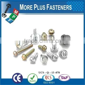 Made in Taiwan SEMS Screw Button Hex Countersunk Pan Socket Cap Head Six Lobe Phil Pozi Slot Combi Recess Machine Trilobular thumbnail-3
