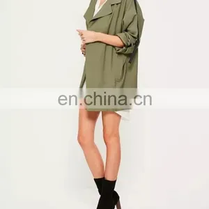 Latest Fashion Army Green Parka Overcoats Woman Parka thumbnail-2