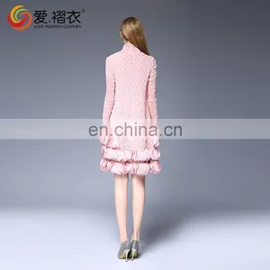 New Arrival Autumn Winter Warm Women Short Skirts Lace Dress in Solid Color thumbnail-5