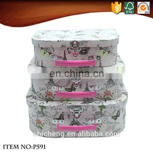 High Quality Beauty Flower Suitcase Box With Metal Lock thumbnail-1