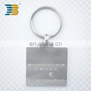 Square Shape Hard Enamel Custom Metal Car Keychain thumbnail-4