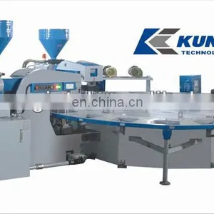 Full-Automatic Type Three-Color Plastic Shoes Injection Moulding Machine thumbnail-2