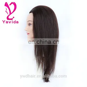 Female Mannequin Head Natural Hair Training Mannequins Head Doll Head for Training For Hairdresser thumbnail-1