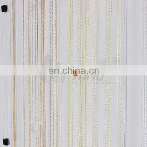 Beaded Gold Metal Living Room String Curtain Fabric thumbnail-3