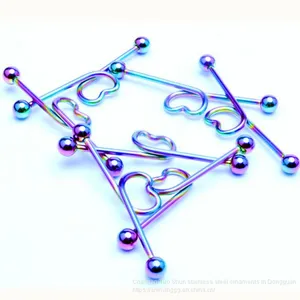 Ins Hot Money Love Ear Scrape Ear Pin Foreign Trade Earphone Wholesale Body Piercing Jewelry thumbnail-3