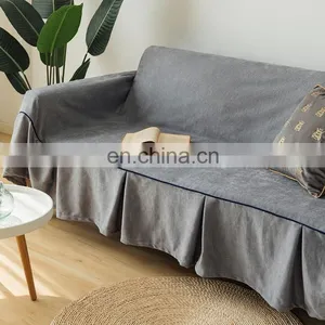 Chinese Manufacture Dust- Proof Couch Cover Set Sofa Protector Chenille 100% Polyester Embroidered Sofa Cover thumbnail-7