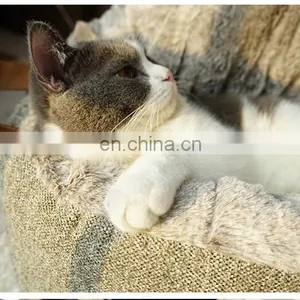Cat Bed for Indoor Cats, Portable Soft Cat House Machine Washable Pet Beds With Anti-Sip Bottom thumbnail-4