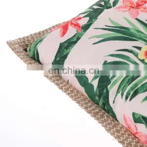Tropical Palm Leaves Jungle Leaf Polyester Canvas Outdoor Pillow Cases Square Standard Cushion Covers For Sofa Couch Bed thumbnail-5