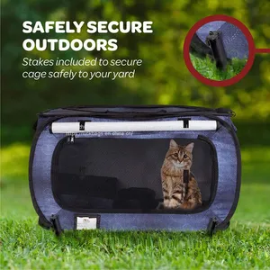 Stress Free Portable Cat Condo, Collapsible Travel Litter Box, Foldable Feeding Bowl, Small Pet Cages thumbnail-5