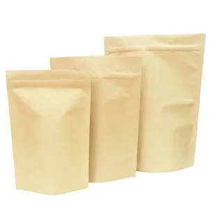 China Standing Pouch Kraft Paper Coffee Scrub Packaging With Zipper thumbnail-4