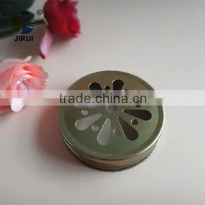 Golden Daisy Cut Metal Cap for Mason Jar thumbnail-1
