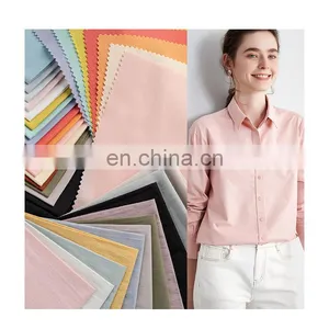 High-end by the Yard Woven Breathable Cotton/Viscose Spandex Plain Fabric for Dress thumbnail-1
