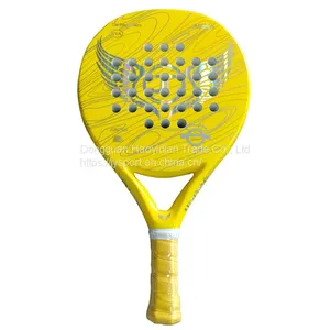 RTS Junior Padel Racket Carbon Fiberglass Yellow Design HYP08jr or Custom Your Logo thumbnail-1