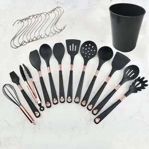 Kitchen Accessories Home and Kitchen Cookware Sets Silicone Cooking Tool Sets Non-Stick Cocina de Silicone Kitchen Utensils Sets thumbnail-5