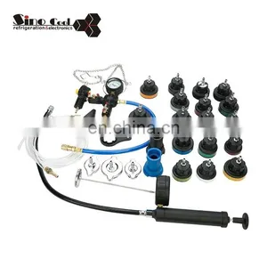 28 piezas de detector de fugas de depósito de agua para automóvil, probador de presión de radiador universal / kit de prueba de presión del sistema de refrigeración thumbnail-2