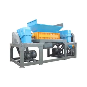 Double Shaft Industrial Timber Wood Large Paper Waste Plastic Car Tire Carton Box Metal Shredder For Sale thumbnail-1