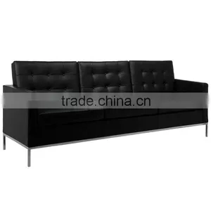 Replica High Quality Comfortable Florence Knoll Leather Three Seater Sofa for Living Room by Florence Knoll thumbnail-1
