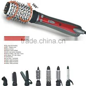 Electric Steam Iron Hair Brush Styler Hair Curler 6 in 1 1000W thumbnail-1