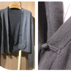 Best-Selling 100% Cashmere Cardigan Button-Down Cashmere Coat thumbnail-1