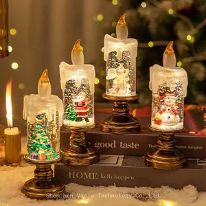 LED Christmas Crystal Lights - Flameless Candles Snow Globe Decor for Bulk Holiday Decoration Orders thumbnail-3