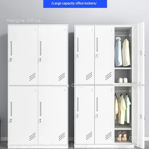 Executive Storage Combo ST-ESC18: Minimalist Off-White Steel Wardrobe & File Cabinet | Seamless Design for San Francisco Private Suites- Long Lifespan thumbnail-1