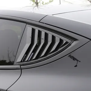 21-25 Model Y Rear Window Triangular Louvers - ABS Plastic Matte Black Finish thumbnail-1