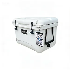 25qt Wholesale Small Rotomolded Ice Chest Outdoor Cooler Box With Durable Webbing Handle Leak-Proof thumbnail-2