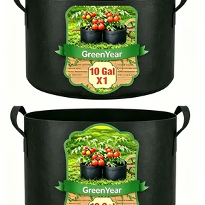 7 Inch Plant Pot Nursery Pots Black Flower Pots Potato Grow Bag Pots 3 5 10 15 25 Gallon thumbnail-1