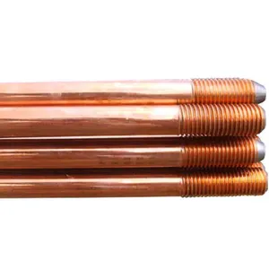 Standard Diameter Solid Copper High Conductivity Copper Ground Rod Power Grid Earthing System thumbnail-1