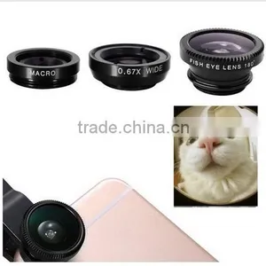 Wolesale 3 In 1 Mirror Mobile Phone Light Button Car Camera Fish Eye Lens thumbnail-2