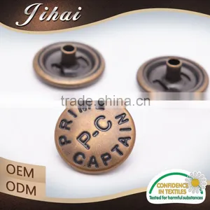 With Logo Design Round Special Clothing Snap Custom Metal Snap Button thumbnail-2