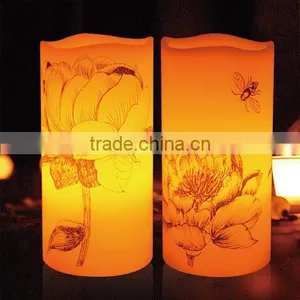 Moving Flame Wick Real Wax LED Candle With Timer/LED CANDLE thumbnail-5