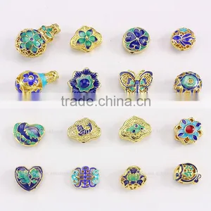 JFH1001-1016 Enamel Beads,floral Beads,cloisonne DIY Beads for Jewelry Making thumbnail-2