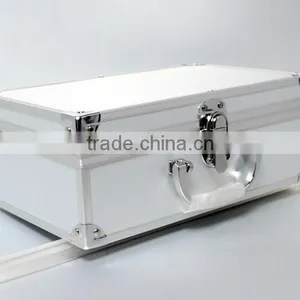 AN55 ANPHY Plain Color Aluminum Jewelry Box Cosmetic Suitcase Journey Case Metal Accessory Handle and Lock 29*18*11cm 1kg Silver thumbnail-6