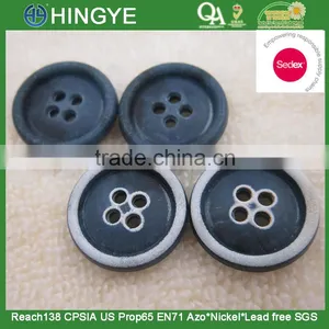 Sedex Audited Factory 2 Pillar Burnt Rim 4 Holes Fire Proof Urea Button, Urea Button for Suit thumbnail-1