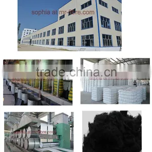 Black Color Polyester Staple Fibre Fiber/PSF 1.4D*38MM thumbnail-2